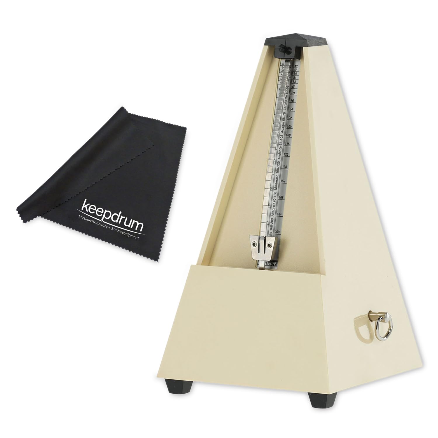 Wittner mechanisches Metronom 807k Beige mit keepdrum Mikrofasertuch