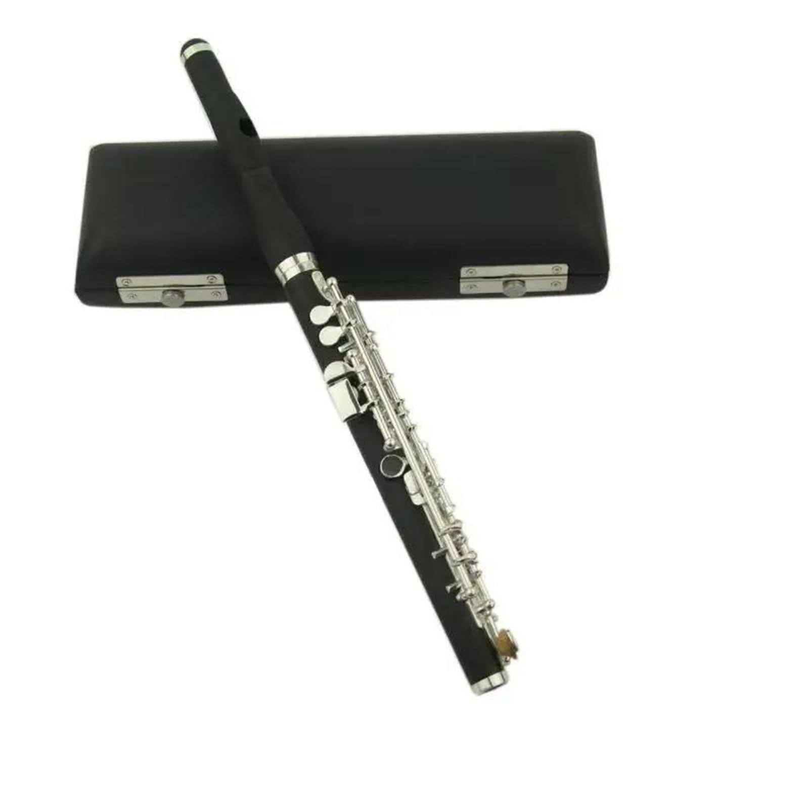 Cuerpo De Ébano Profesional, Teclas Chapadas En Plata, Flauta De Tamaño Medio, Instrumento Piccolo Con Estuche Flauta Travesera Kit
