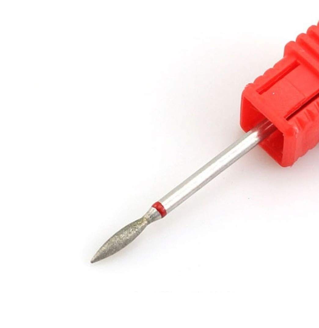 Natury Nails Set of 3 Diamond Cutter Flame Type Nail Lathe 2.3 mm Drill Bit Russian Manicure Manicure (Fine Grained) - Image 3