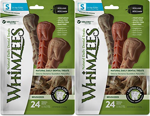 Whimzees (2 Packages) Toothbrush Star Small Value Bag, 24 ct Each...