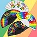 Cinrobiye 12 Pcs Rainbow Gay Pride Folding Hand Rave Fan Accessories LGBTQ Love is Love Colorful Hand Held Fan for Lesbian Pansexual Bisexual Pride Month Parade Celebration Party Favors Supplies
