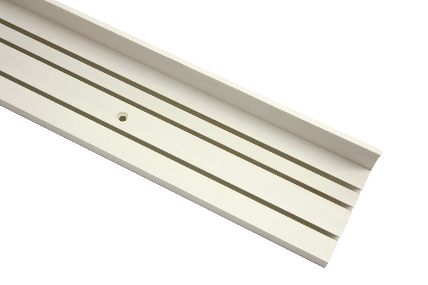 GARDINIA Tringle à Rideaux avec Ouverture P2Ü Blanc 150 cm, Bois