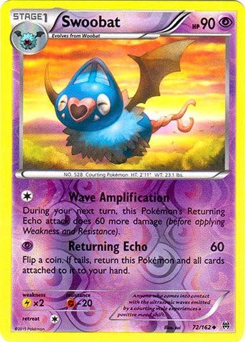 Pokemon - Swoobat (72/162) - XY Breakthrough - Reverse Holo