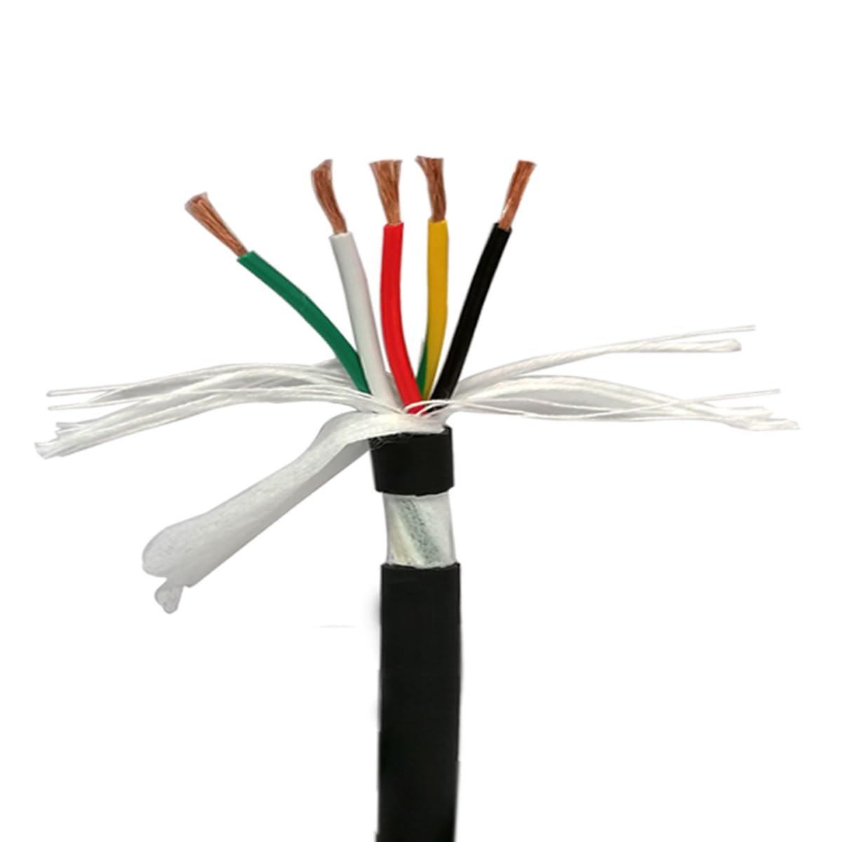 TRVV Flexibles Schleppkettenkabel, 6 m, Biegezyklen, reines Kupfer, PVC-Steuerdraht, 1 Stück(20AWGx4Cx10m)