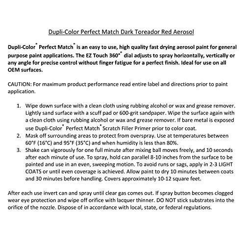 Image of Dupli-Color EBFM03737 Perfect Match Automotive Spray Paint - Ford Dark Toreador Red, JL /JM - 8 oz. Aerosol Can