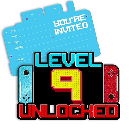 Pertnate Level 9 Unlocked Einladungskarten 20 Stück