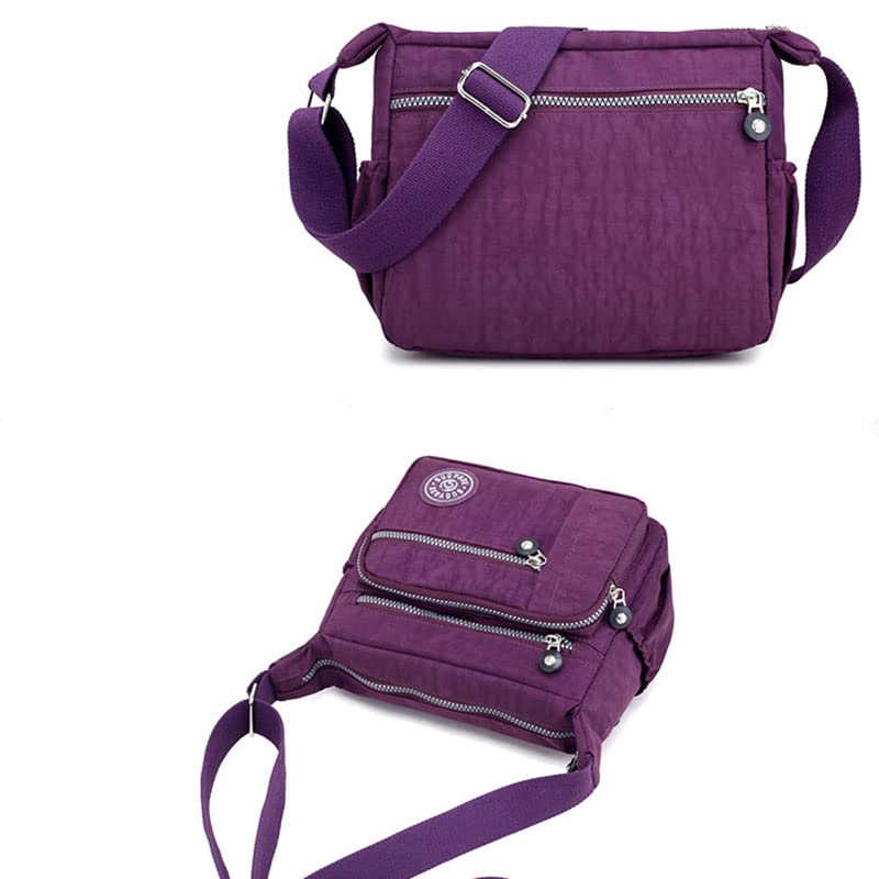 Borsa a Tracolla da Donna, spaziosa, con Tasche Multiple, Borsa a Tracolla da Donna, Borsa a Tracolla con Manico Superiore (Rossa)