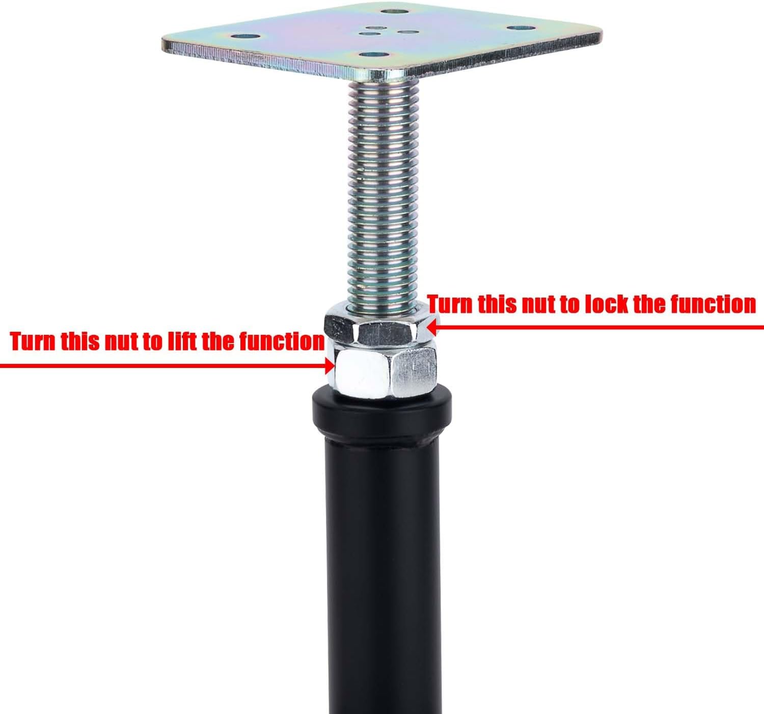 2-Pack Adjustment Floor Jack Post Floor Jack Lift Supports 9.5-13.5 Inch Adjustable House Jack,Adjust Supports,Lift Supports,Mini Screw Jack, Floor Straightener,Level Supports