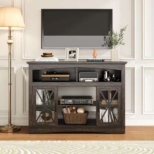 Image of RoyalCraft Farmhouse TV Stand for 55 Inch TV, Entertainment Center
