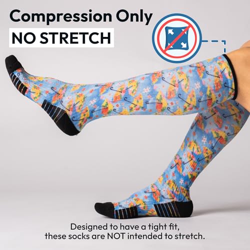Image of Viasox Compression Socks for Women and Men, Knee High Socks 12-15 mmhg Circulation Support for Flight, Travel, Daily