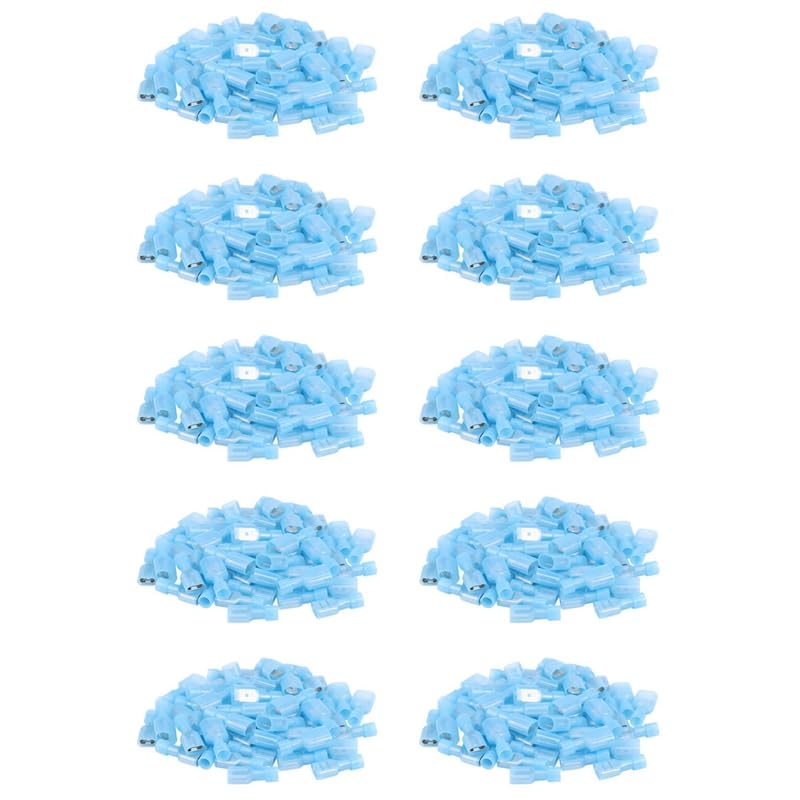 Wiring Connecting Terminals - Promotion! 500Pcs Female & Male Fully Insulated Wire Terminals Connector Nylon Spade Connectors Blue - (Color: Blue)