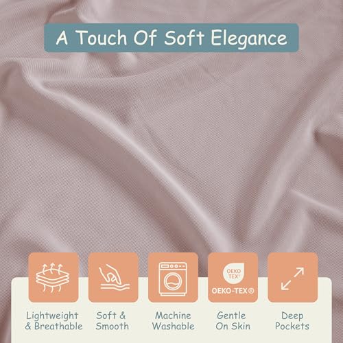 Image of Baby Girl Crib Sheets - 2 Pack Fitted Bedding Essentials, Super Soft Stretch Knit for Crib & Portable Mattress - Butterfly & Lilac