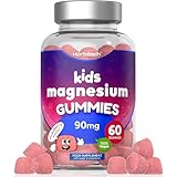 Magnesio Gominolas Niños | 60 Gummies Veganas Sabor Fresa | Para 2 Meses | Magnesio con Vitamina C | Magnesium Supplement | Horbaach