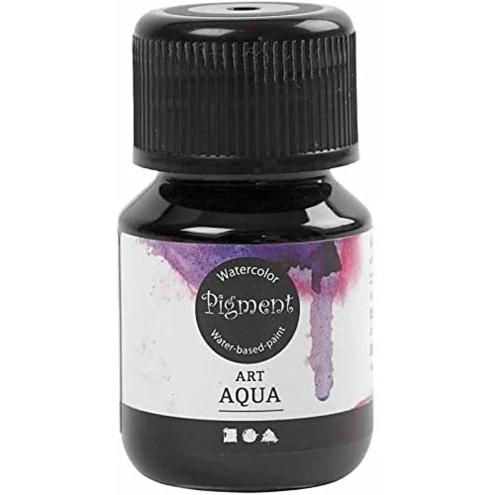 Art Aqua Pigment, yellow, Suitable for all kinds of art - clean brushes after use with water, 30 ml