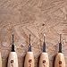 Flexcut Wood Carving Tools 1.5mm Mixed Profile Micro Tool Set of 6 MT910, 1095 High Carbon Steel Blades, Made in U.S.A.