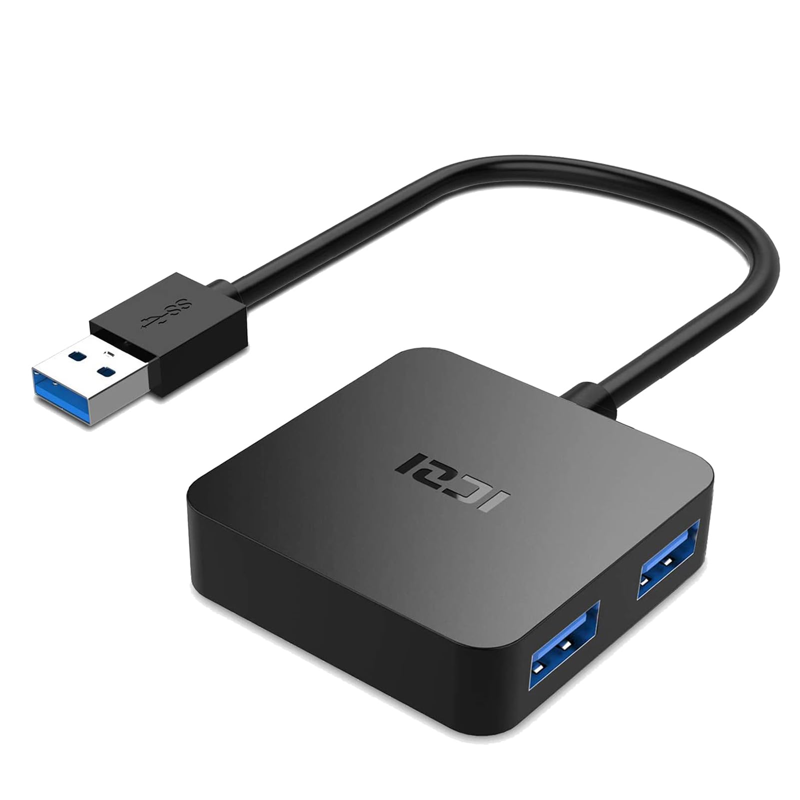 ICZI USB 3.0 Hub, 4 Ports USB Splitter Multiple Extender for Laptop, PC, MacBook, Mac mini, iMac, Surface Pro, Mobile HDD