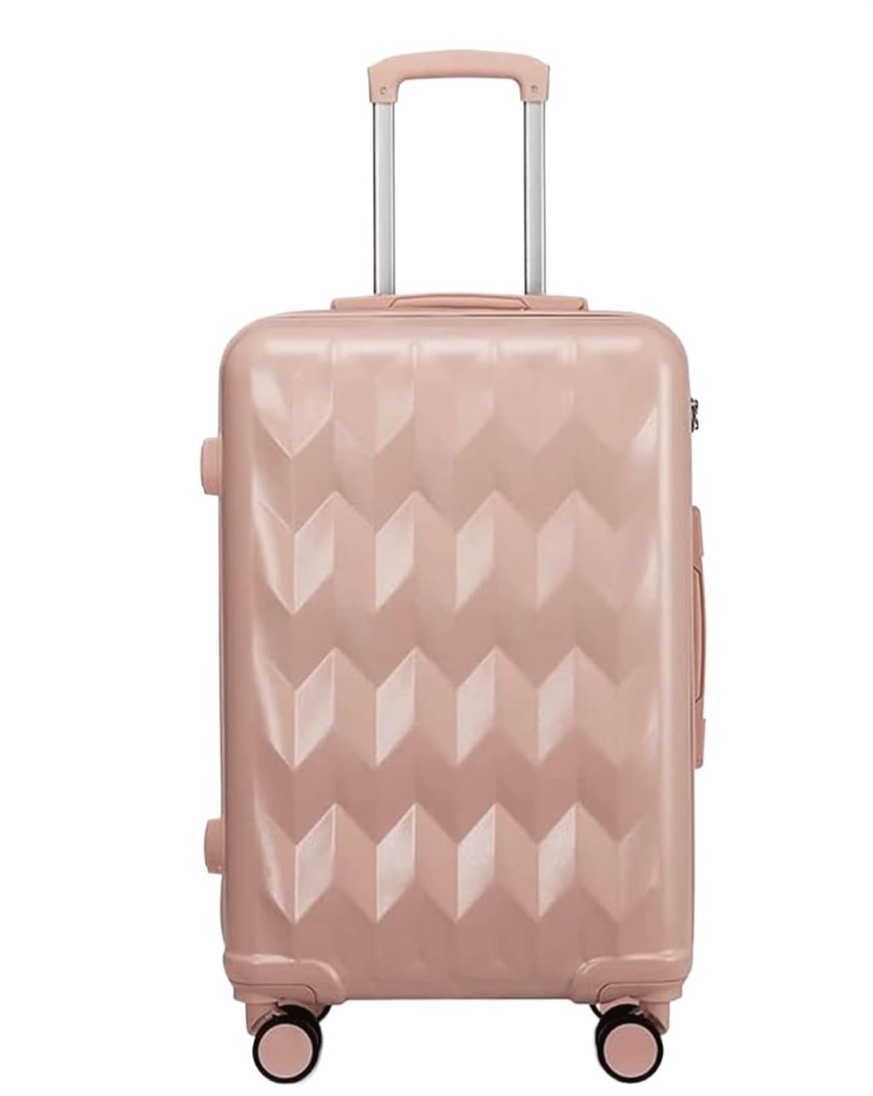 Valigia Bagagli Rigidi Espandibili con Ruote Girevoli, Maniglia Telescopica per da Viaggio Valige Bagaglio Mano(Pink,22 in)