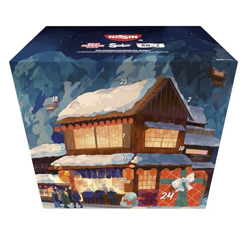 Nissin Adventskalender â€“ 24 Sorten Instant-Nudeln, asiatische Nudeln...