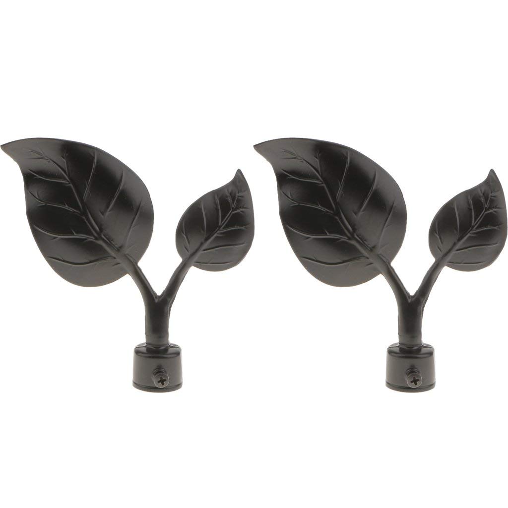 Extremos de barra de cortina, 2 piezas decorativas de diseño elegante para barras de 22 mm de diámetro, aleación de aluminio de 22 mm de diámetro.