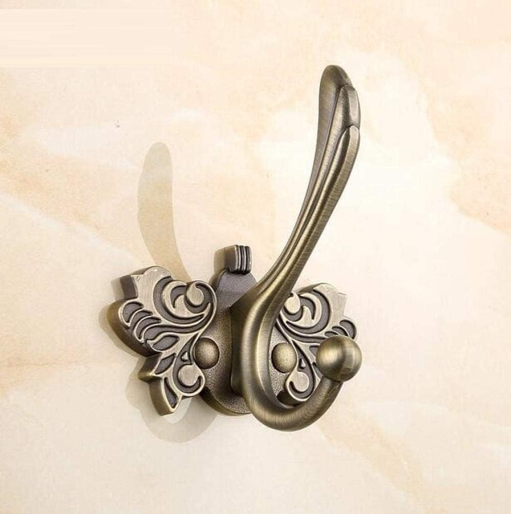 YATUOPNG Self Adhesive Hooks-Double Door & Wall Hooks Antique Double & Bronze Single Cloth Hook Robe Clothes(Style1)