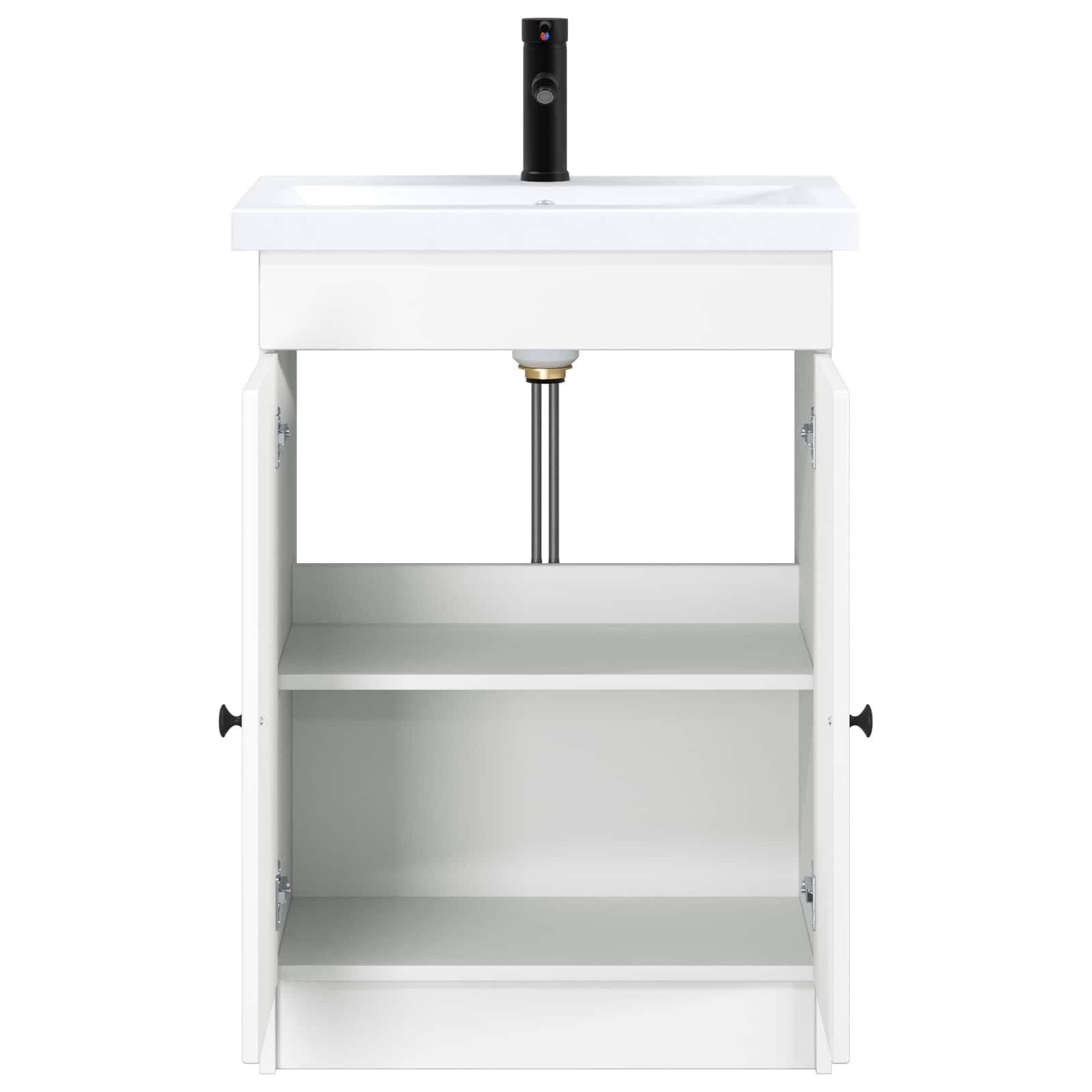 Set di mobili da bagno bianco, 78,5 x 37,5 x 81 cm, in legno con lavandino, rubinetto, cassetti, spazio per ristrutturazione del bagno, mobili da bagno moderni