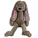 Elefantasie Stofftier Hase mit Namen und Geburtsdatum personalisiert Geschenk 30cm braun Aufdruck rosa