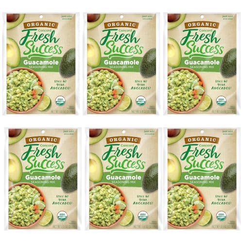 Concord Fresh Success Organic Guacamole Seasoning Mix, 0.8 oz (6-Pack)