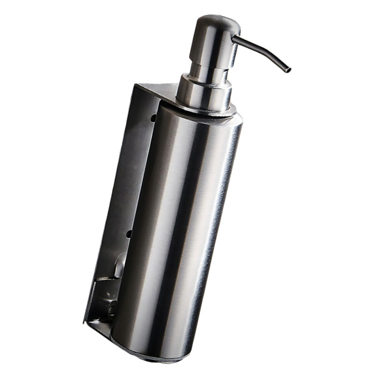 TEHAUX Dispensador de Jabón de Acero Inoxidable Plata Montado en Pared, Dispensador de Gel y Champú, para Loción y Emulsión, Uso Doméstico, Baño y Ducha
