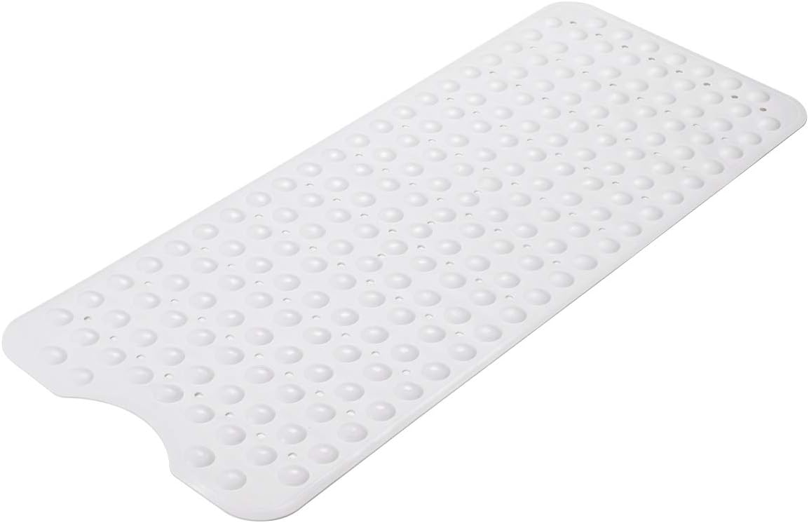 AmazerBath Bath Tub Mat, Larger Suction Cups Bath Mats with Strong Grip, Safe TPE Material, Machine Washable, Non-Slip Shower Mats for Bathroom, 39 x 16 Inches (Blue): Home & Kitchen