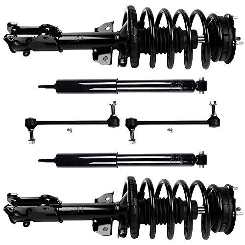 cciyu Complete Suspension Kit Fits 2005 2006 2007 2008 2009 2010 for Ford Mustang Includes Front Strut Spring Assembly Rear shock absorber Stabilizer Bar Link