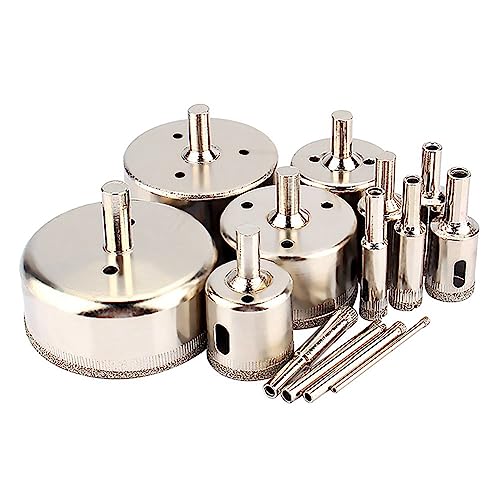 Set de 14 brocas sierra de diamante para vidrio 3-70mm miniatura 5