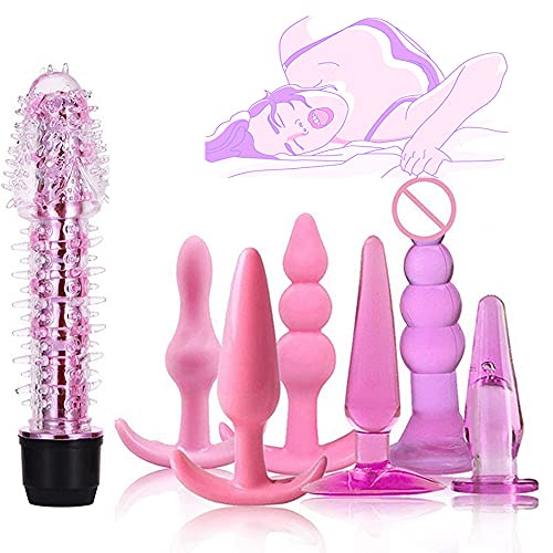 7 Piezas / Juego de Juegos Femeninos Àmàl Plǖg Women's Ạnạl Beạds Trainer Kit-Pink Cover