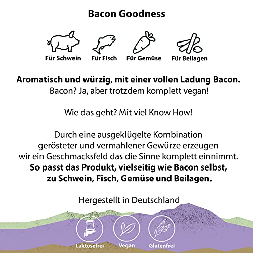 Royal Spice Udenheim BBQ Bacon Goodness Rub 250g – Allround BBQ mit Einzigartigem Geschmackserlebnis - Aroma, Süße & milder Schärfe – Vegan - für Fleisch, Fisch, Gemüse