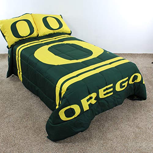 Image of College Covers Everything Comfy Oregon Ducks Reversible 2 Piece Comforter Set, Twin