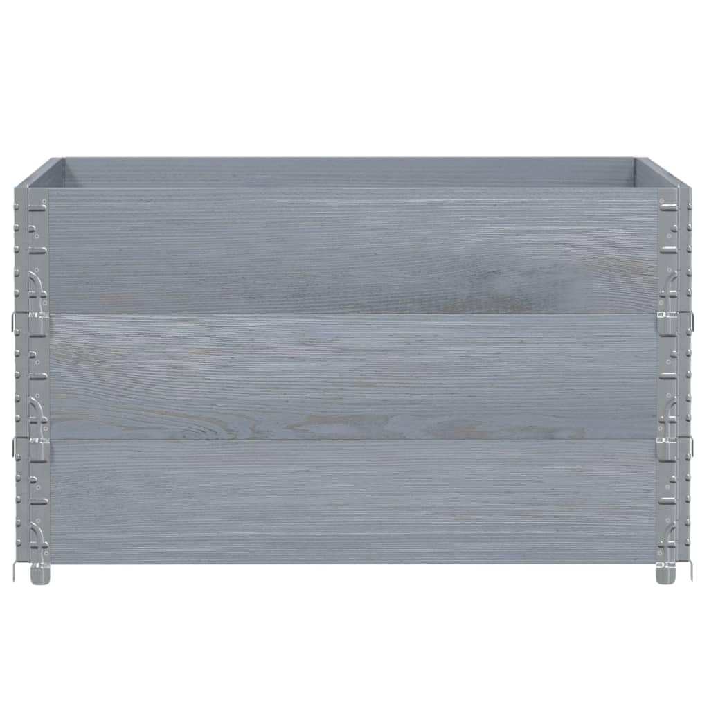 Paretali per Pallet 3pz Grigi 100x100cm Legno Massello di Pino, Commercio e Industria,Movimentazione di Materiali,Pianali di carico e Pallet, 28.6kg-3295376