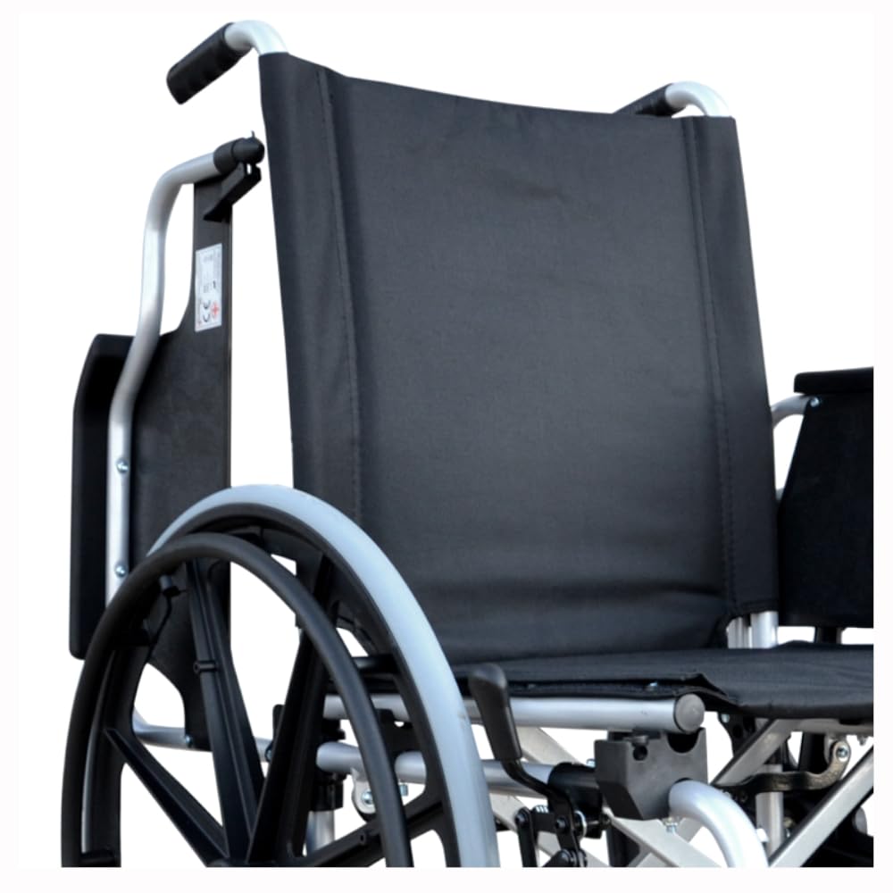 DELO Silla de ruedas autopropulsable plegable y portátil de acero