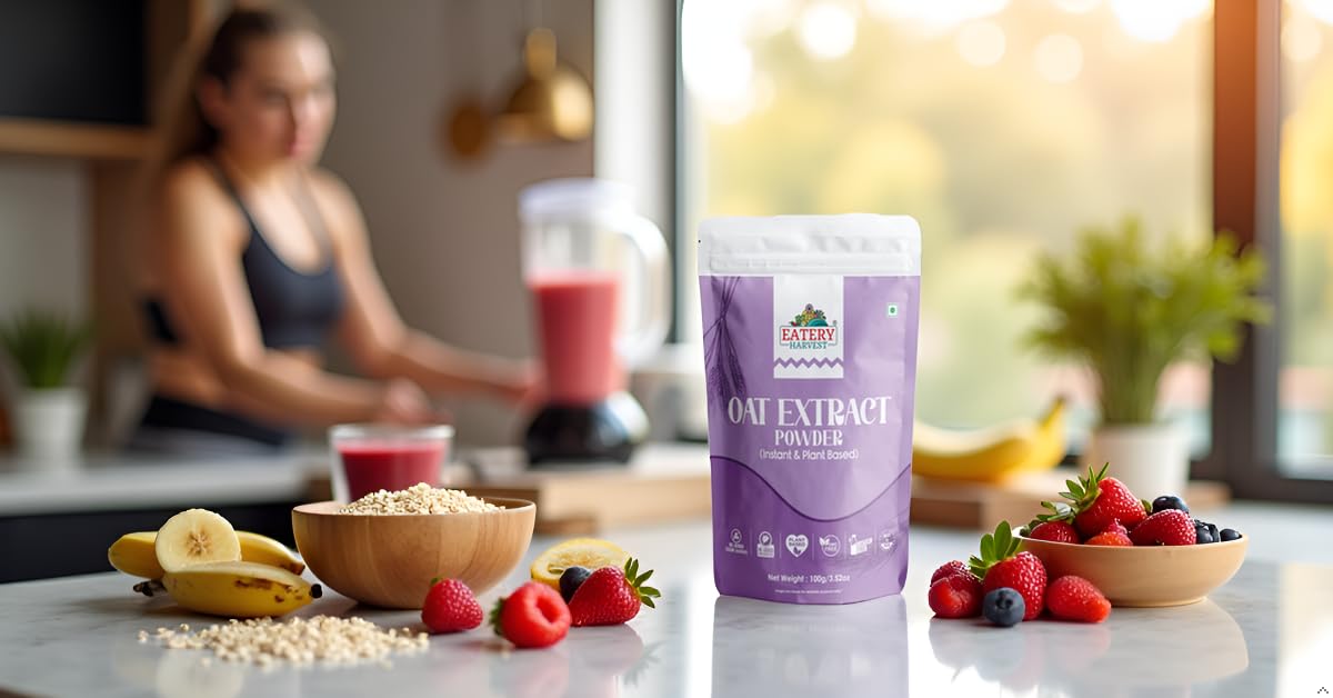 EATERY HARVEST Instant Oat Milk Powder, 100g, Sugar-Free, High Protein Australian Oats, Lactose-Free - Image 2 thumbnail