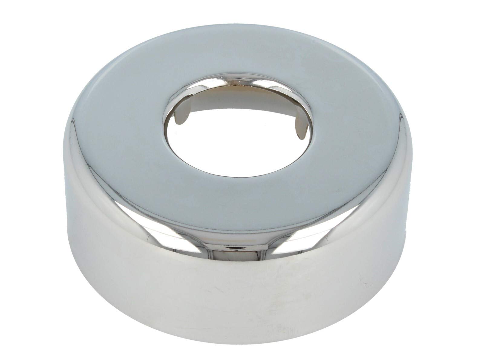 Tecuro Silver Siphon Rosette Inner Diameter 32 Mm X Outer Diameter 80 Mm X Height 30 Mm, Chrome-Plated Brass