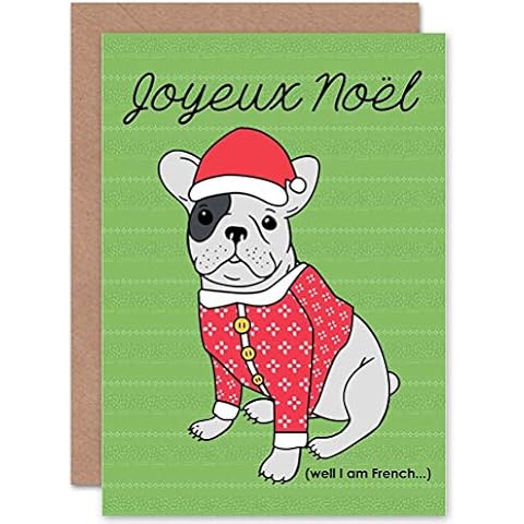 Wee Blue Coo Christmas French Bulldog Card Cover