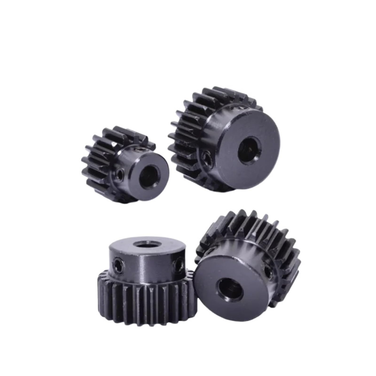 Engrenage de transmission en acier 45#, 1 mod., 1M, 15/16/17/18/20/24/25/30/35 T, pignon convexe avec alésage étagé de 4 à 15 mm(6.35mm,20 Teeth-2pcs)