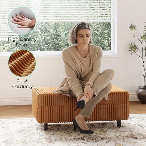 Image of LINSY HOME Sleeper Sofa Bed with Pull Out Couch Modular Sectional Sofa (Brown, Sleeper Sofa Ottoman) | Pull Out Sofa Bed