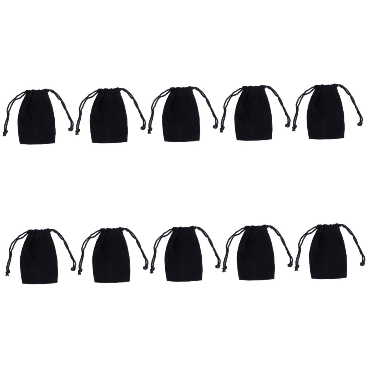 minkissy 10stücke Schmuckbeutel Set Schwarz Für Uhren Ketten Armbänder Und Kleine Gegenstände Praktische Zugbandverschlüsse Für Einfachen Transport
