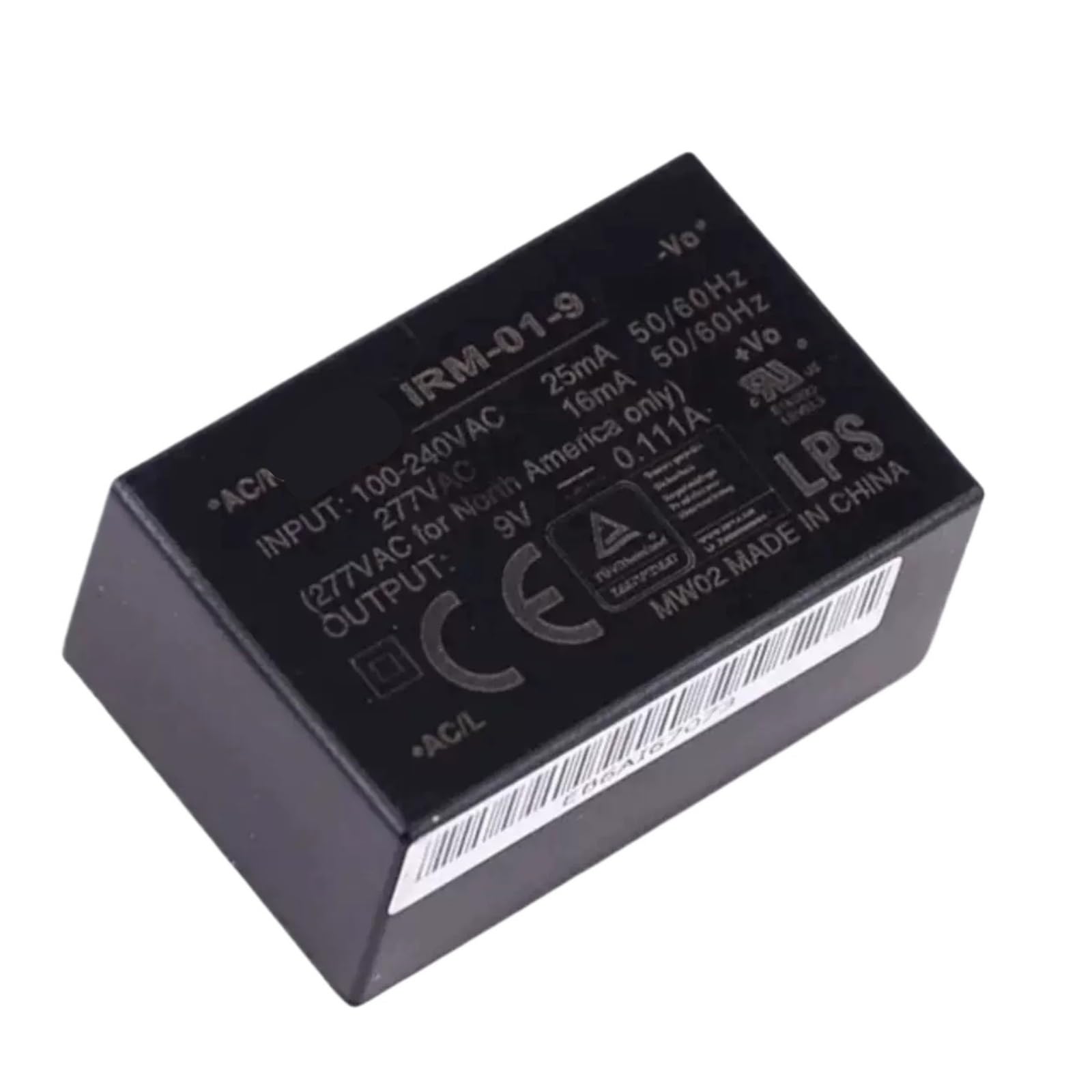 Module AC-DC IRM-01-09 pour alimenter un circuit imprimé sans encombrement en boîtier mural