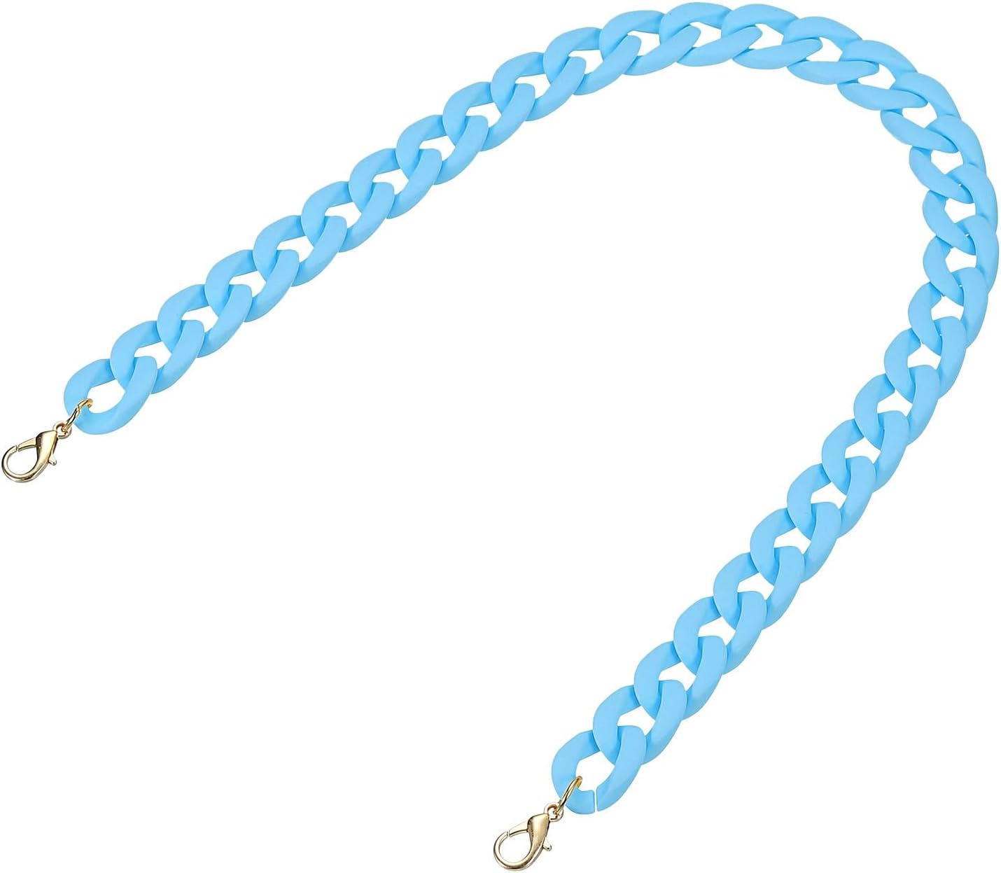uxcell Acrylic Purse Strap, 23.6 Inch Matte Bag Chain Shoulder Purse Clutches Strap Replacement Bag Chain with Buckle for Handbag, Shoulder Bag Crossbody, Deep Blue