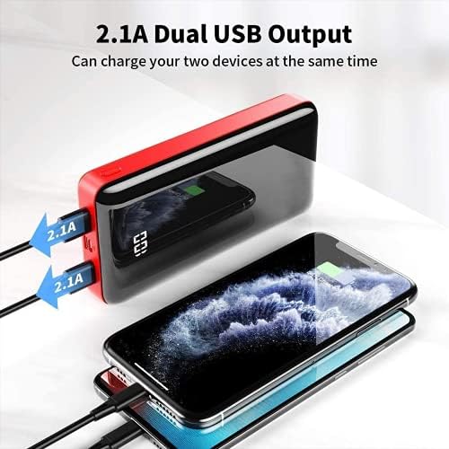 Bextoo 30000mAh Power Bank USB C Portable Charger External Battery Pack with LED Display, Dual USB Output High-Speed Charging for Smart Phones Tablet iPhone 13 12 X Pro Max Samsung Galaxy iPad, etc.