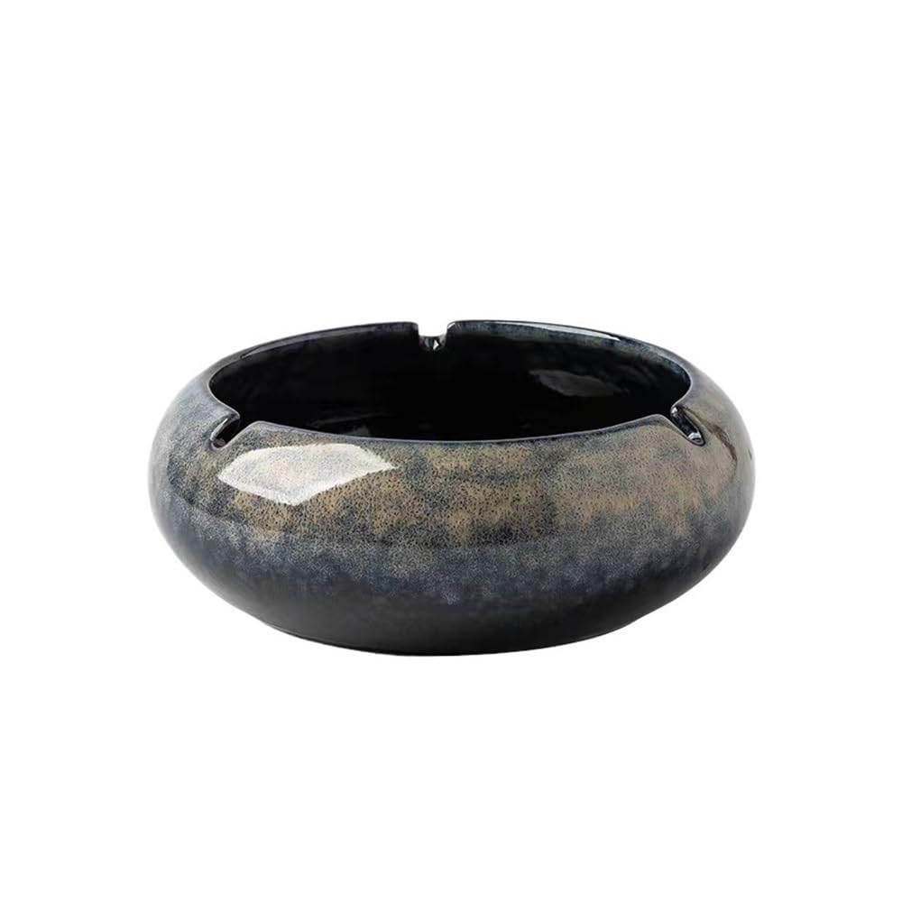 Indoor Decorative Portable Ashtray Ceramic Gradient for Home Living Room Bedroom Desktop Office for Desktop(Large)