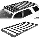 Hooke Road 4Runner Full-Length Roof Rack Aluminum Cross Bars Cargo Basket Carrier Rails for 2010-2024 Toyota 4Runner 5th Gen, Overland Roof Top Storage Rack