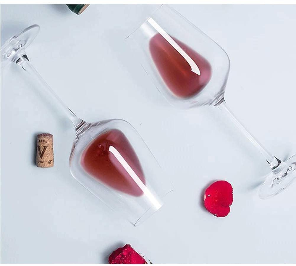 Zuverlässige Rotweingläser, transparent, großes Weinglas für Rotwein, Stielgläser, 2 Stück, 650 ml (Farbe: A)