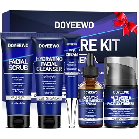Skin Care for Men,Mens Skin Care Set for Hydrating,Anti-Aging & Wrinkle Facial Skin Care Routine Kit,Christmas Gifts for Men Dad Boyfriend Husband Birthday Fathers Day Valentines Day Gifts for Him Cover