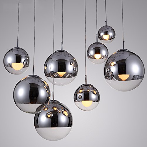 Lámpara de techo de cristal E27 ajustable para iluminación interior 5
